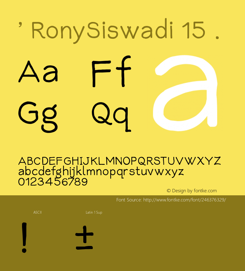 ' RonySiswadi 15 Version 1.00 Jan 15, 2022, initial release图片样张