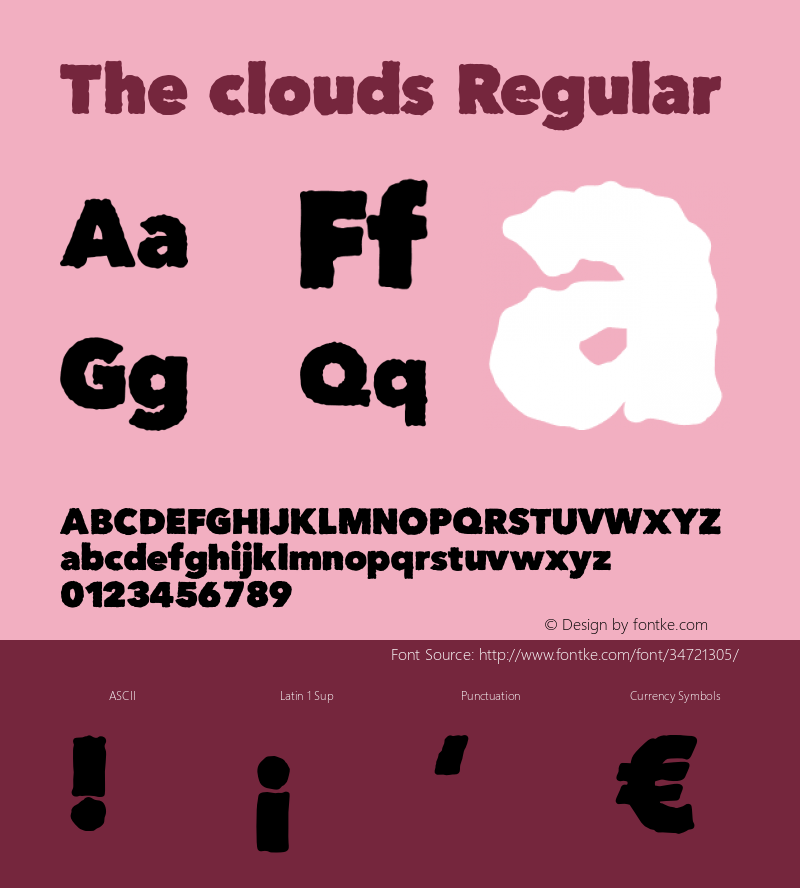 Theclouds Version 1.000;PS 001.001;hotconv 1.0.56 Font Sample