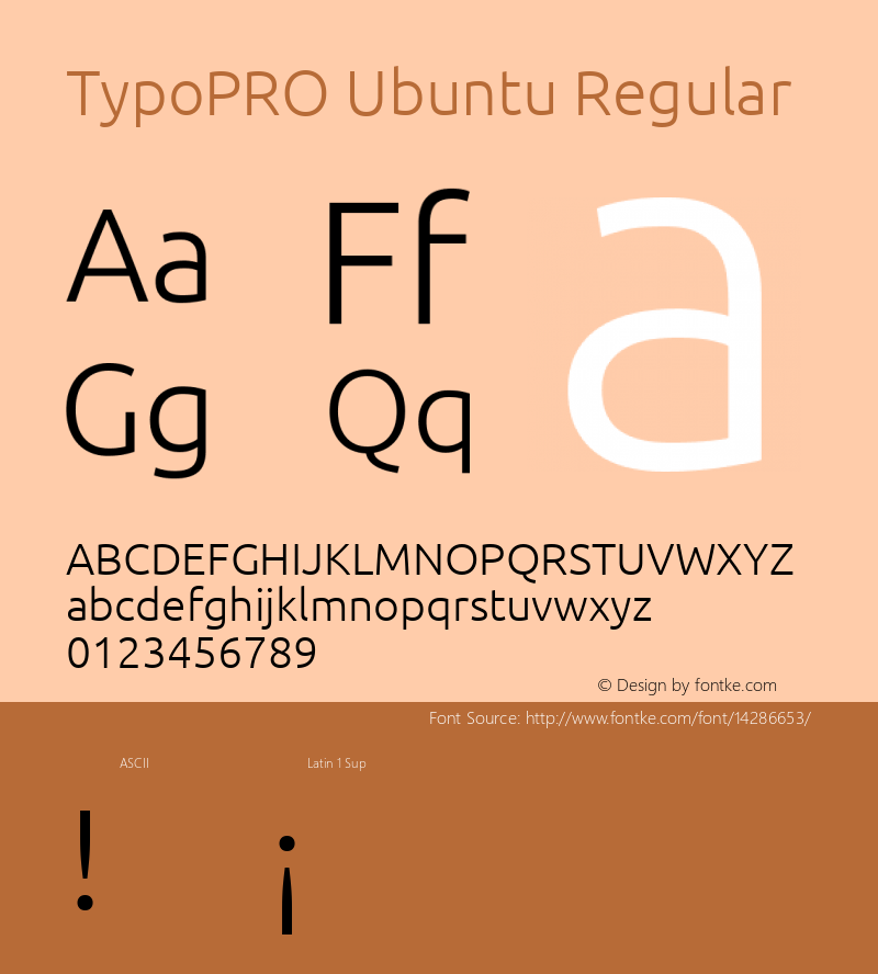 TypoPRO Ubuntu Regular Version 0.80 Font Sample