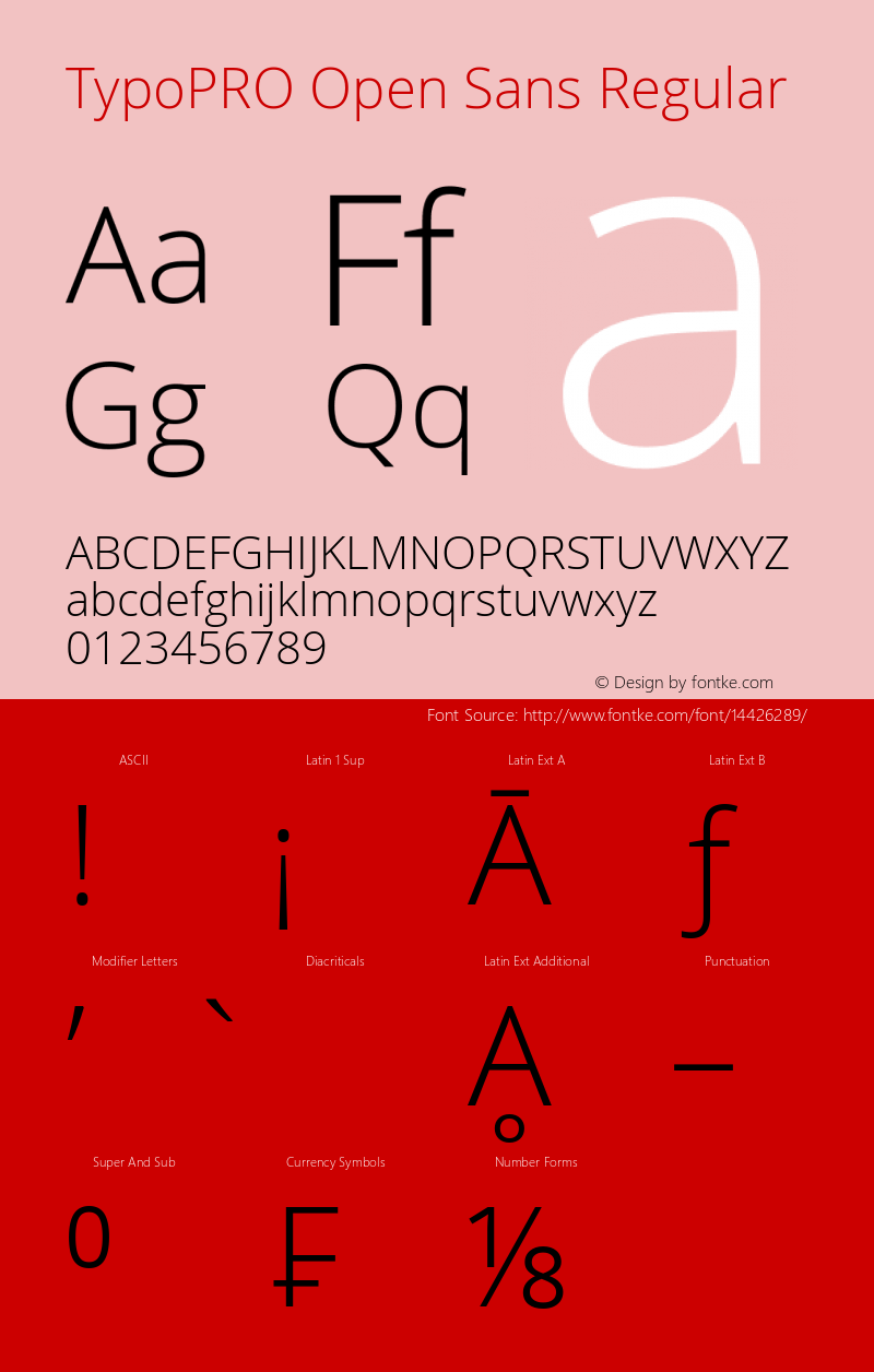 TypoPRO Open Sans Regular Version 1.10 Font Sample