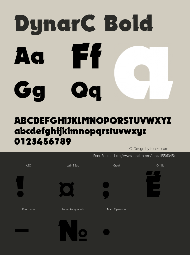 DynarC Bold Version 1.4 Font Sample