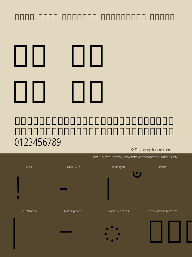 Noto Sans Sinhala Condensed Light Version 2.002; ttfautohint (v1.8) -l 8 -r 50 -G 200 -x 14 -D sinh -f none -a qsq -X 