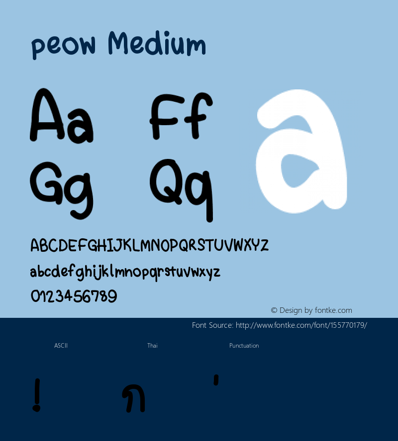 peow Version 001.000 Font Sample