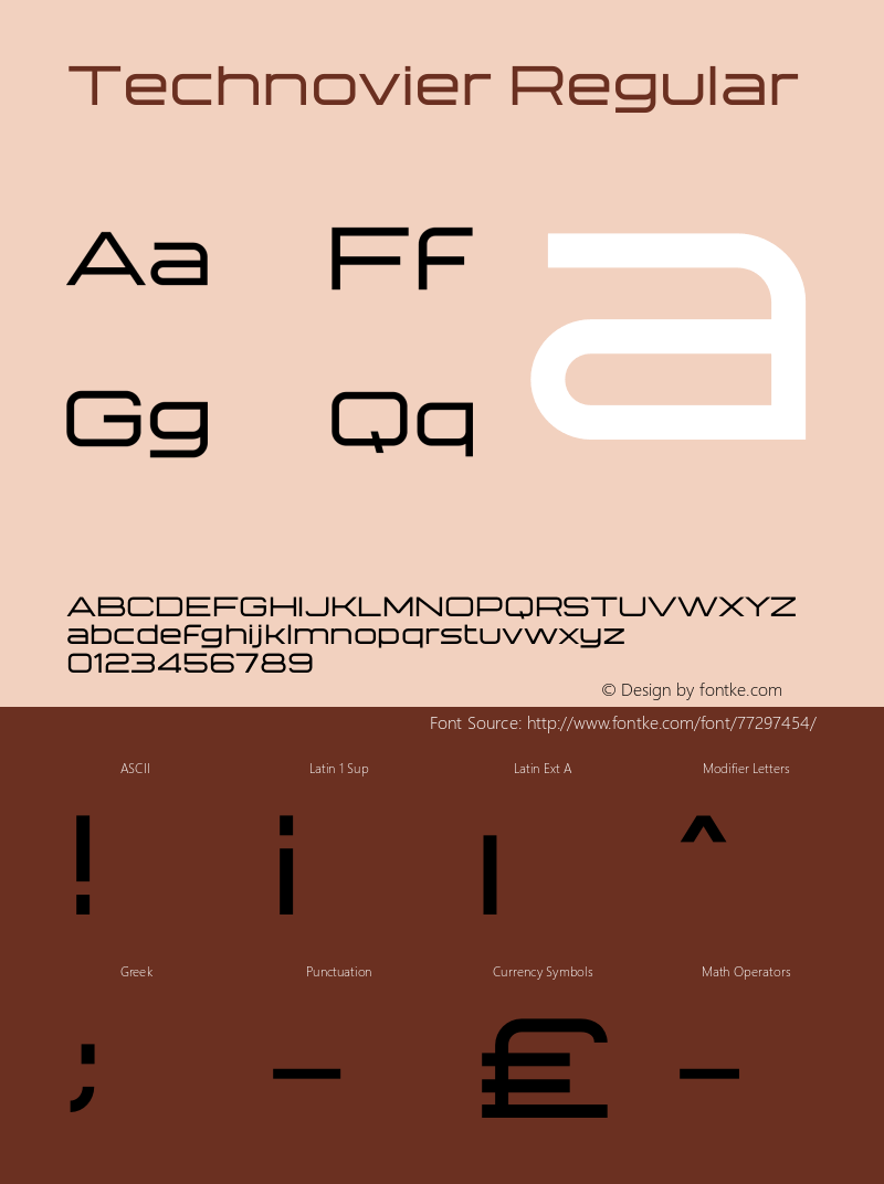 Technovier Version 1.00;August 25, 2020;FontCreator 13.0.0.2643 64-bit Font Sample