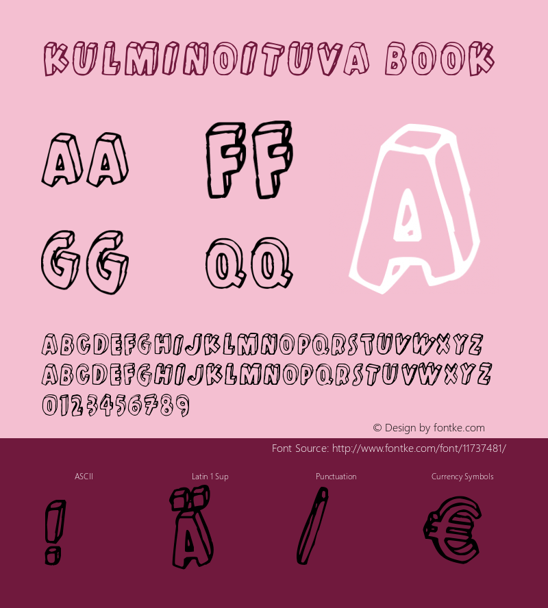 Kulminoituva Book Version 1.00 May 30, 2006, i Font Sample