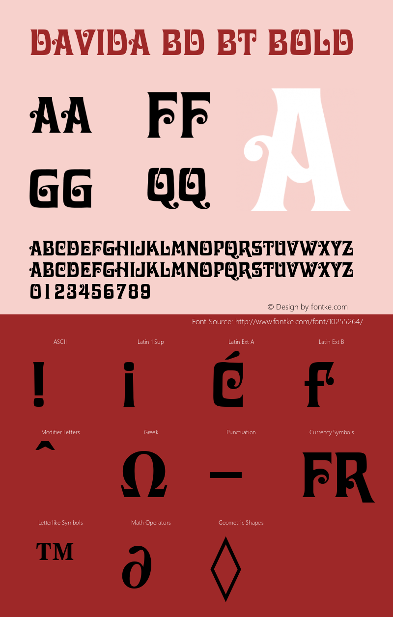 Davida Bd BT Bold mfgpctt-v1.52 Monday, January 25, 1993 4:51:20 pm (EST) Font Sample