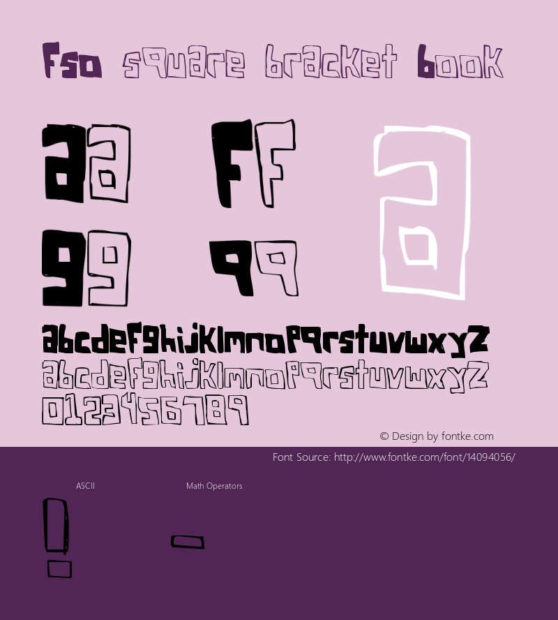 FSO square bracket Book Version 042.101010 Font Sample
