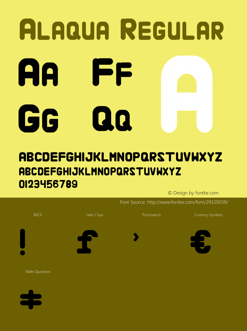 Alaqua Version 1.002;Fontself Maker 3.1.2 Font Sample