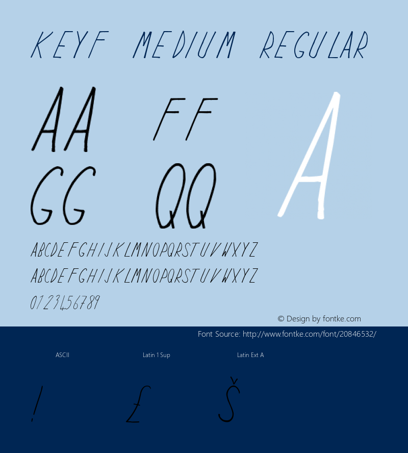 Keyf Medium Version 1.0 Font Sample