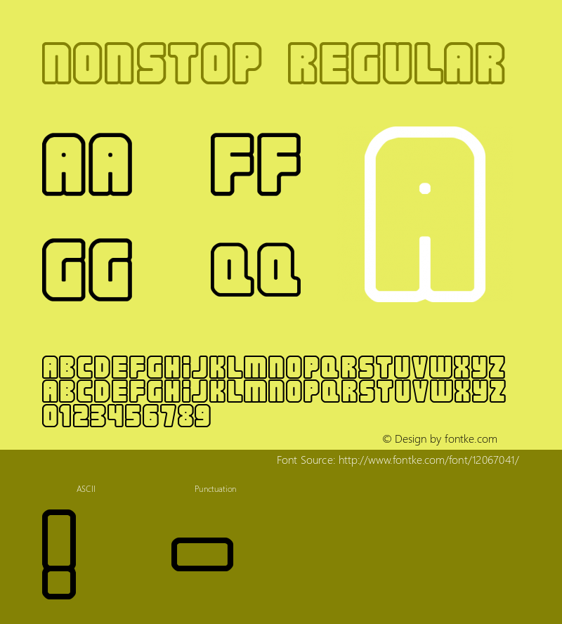 Nonstop Regular 2 Font Sample