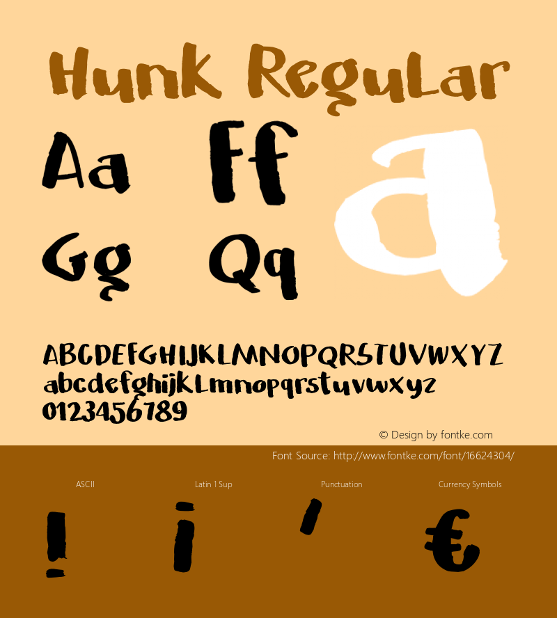 Hunk Regular Version 1.000;PS 001.001;hotconv 1.0.56 Font Sample