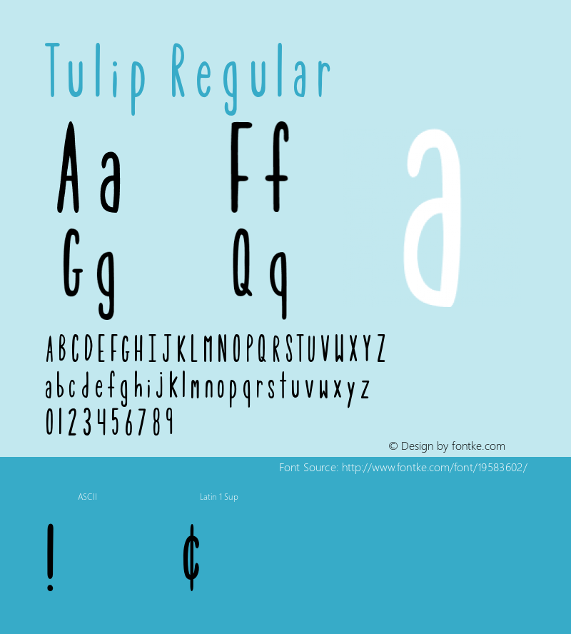 Tulip Version 002.000 Font Sample