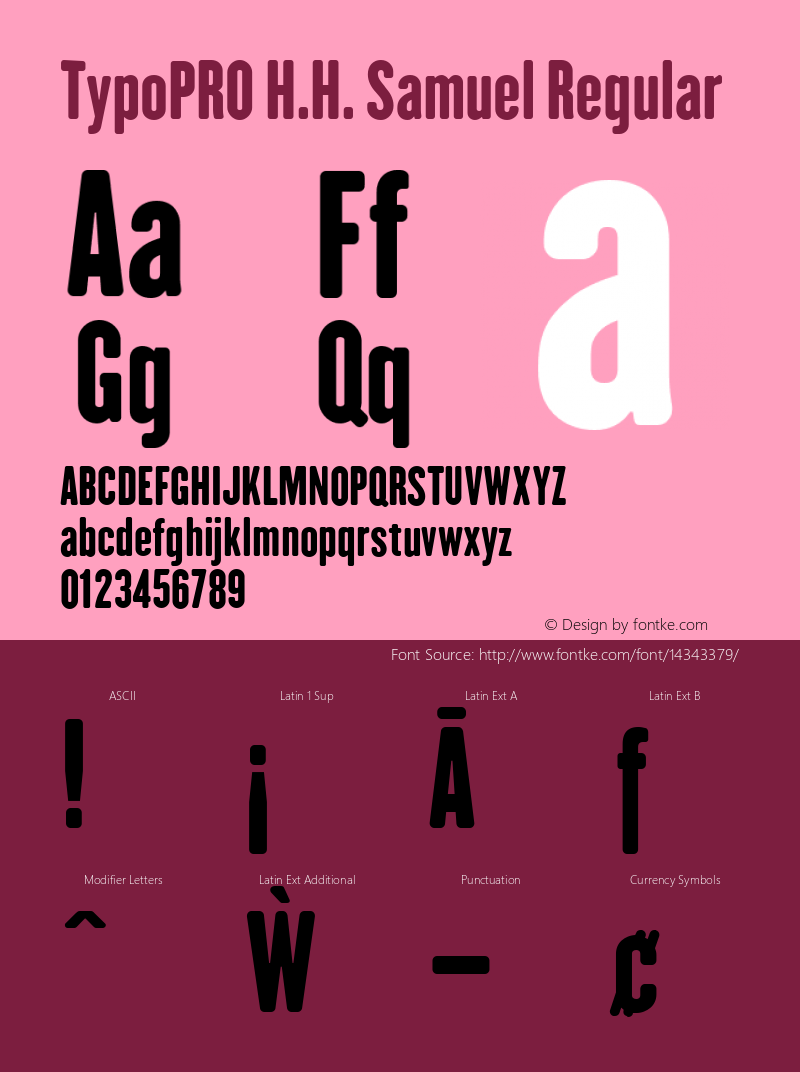 TypoPRO H.H. Samuel Regular Version 1.009 Font Sample