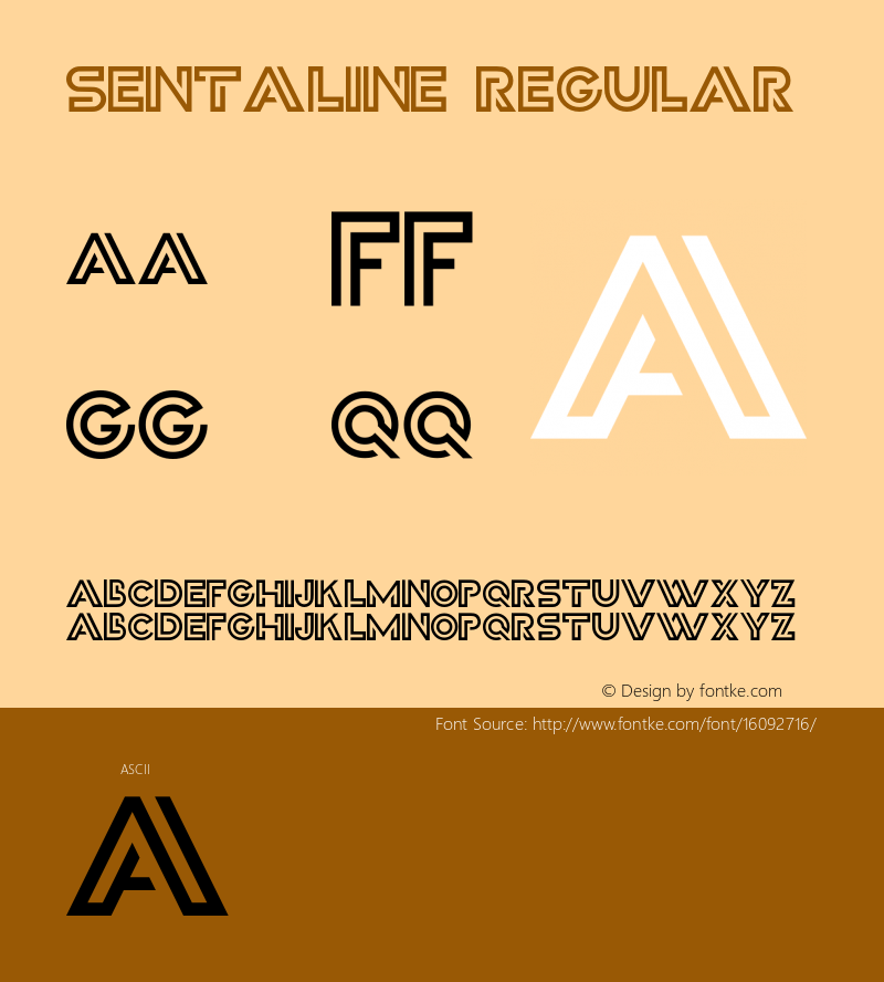 Sentaline Regular Version 1.00 October 15, 2015, initial release Font Sample