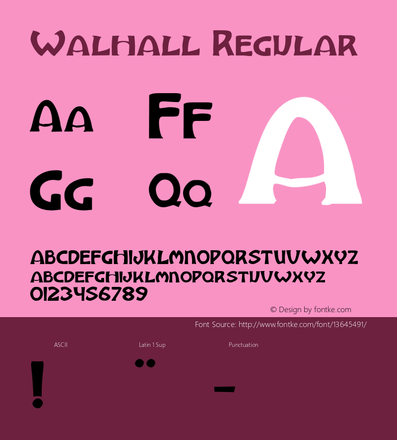 Walhall Regular 001.001 Font Sample