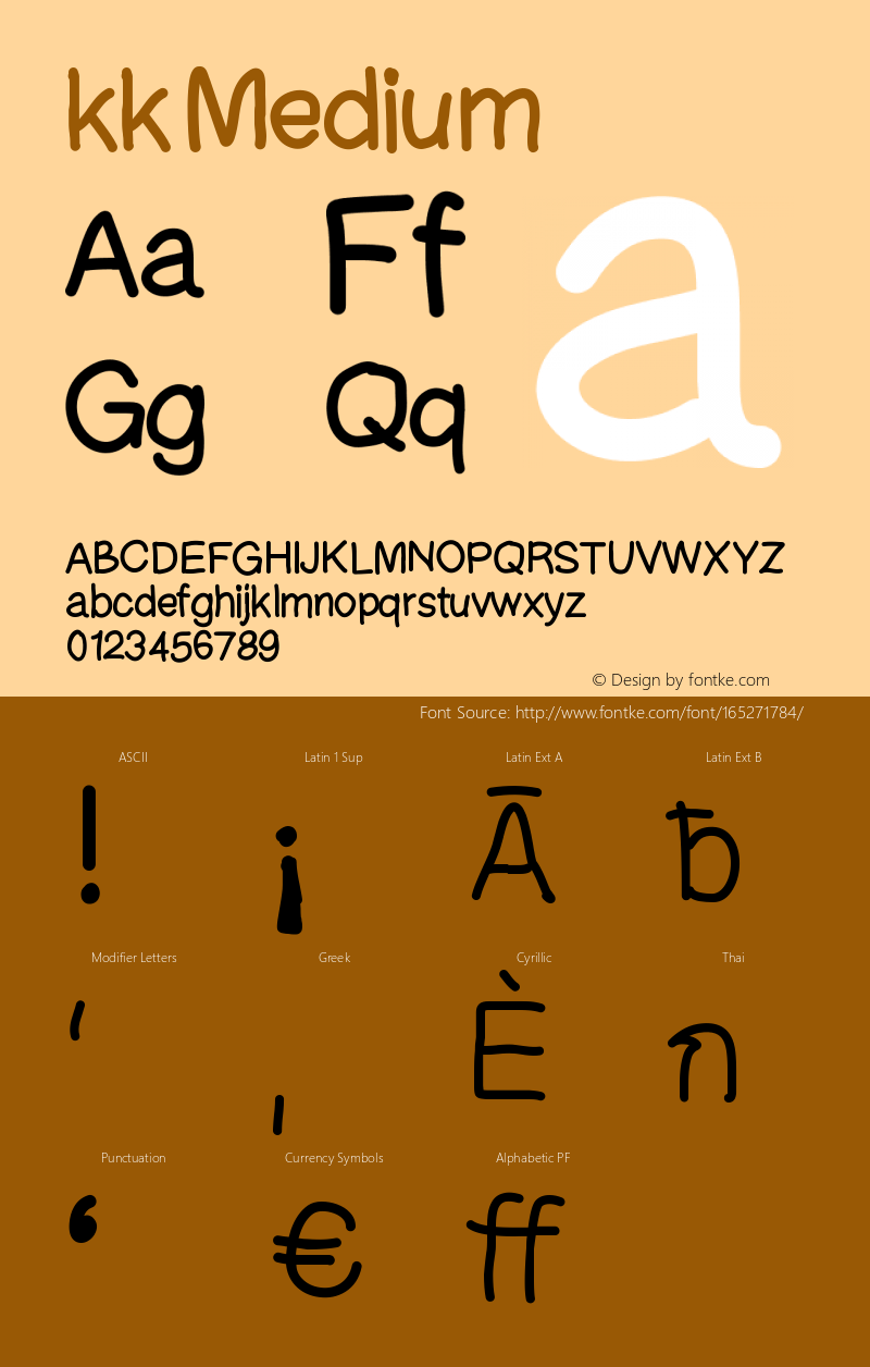 kk Version 001.000 Font Sample