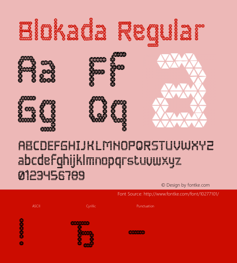 Blokada Regular Version 001.000 Font Sample