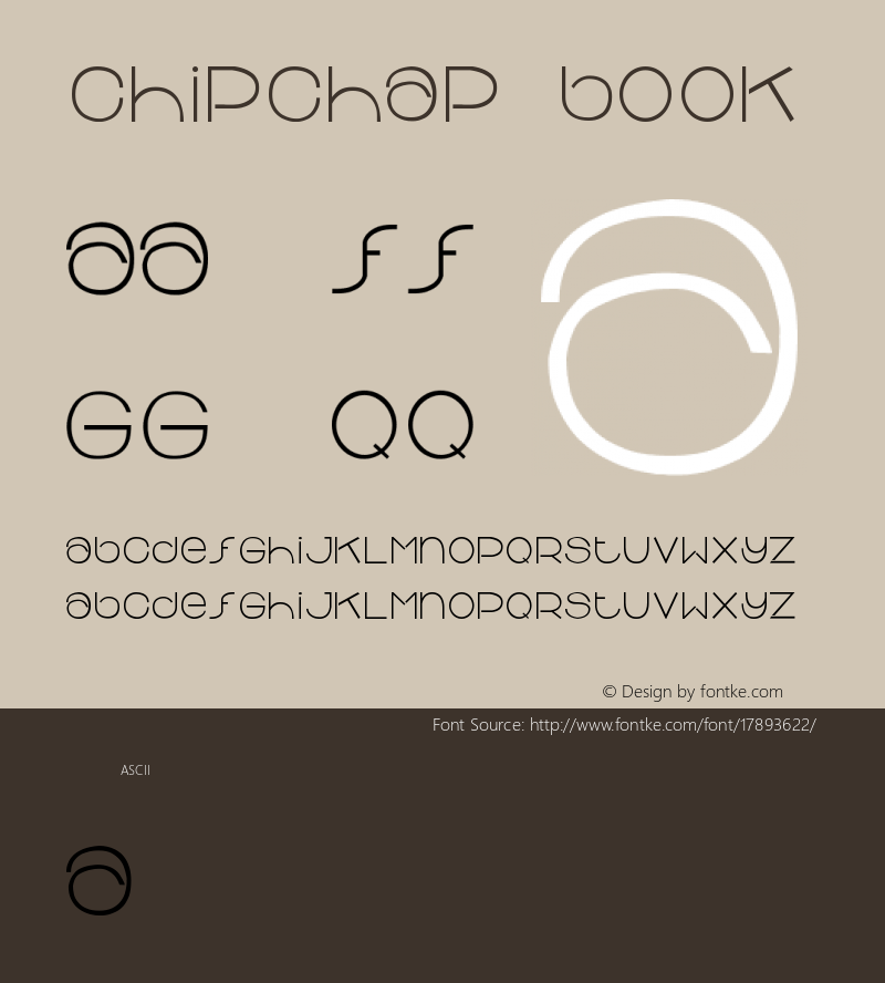 chipchap Book Version 1.0 Font Sample