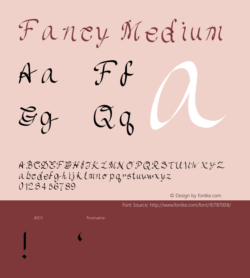 Fancy Medium Version 001.000 Font Sample