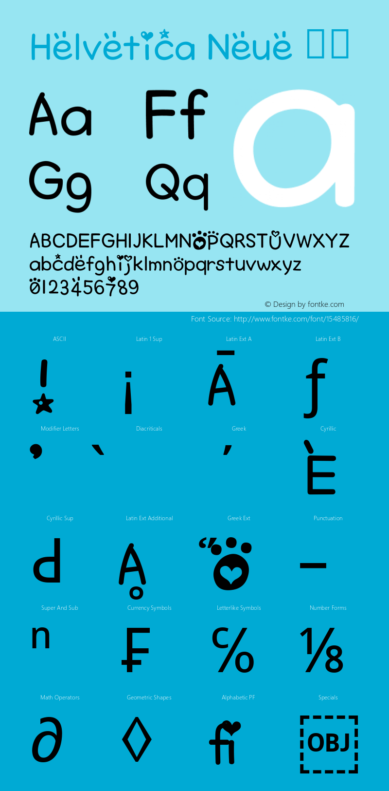 Helvetica Neue 瘦体 10.0d35e1 Font Sample