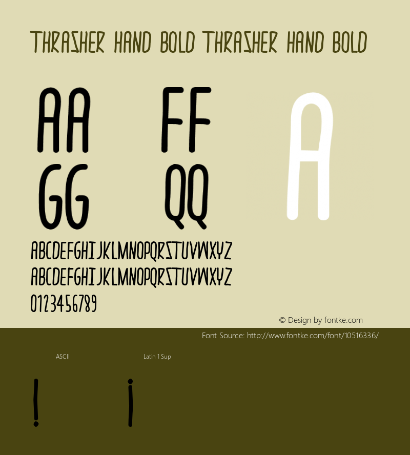 thrasher hand Bold thrasher hand Bold 001.001 Font Sample