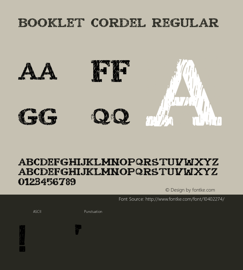 booklet Cordel Regular Version 1.00 October 15, 2010, initial release Font Sample