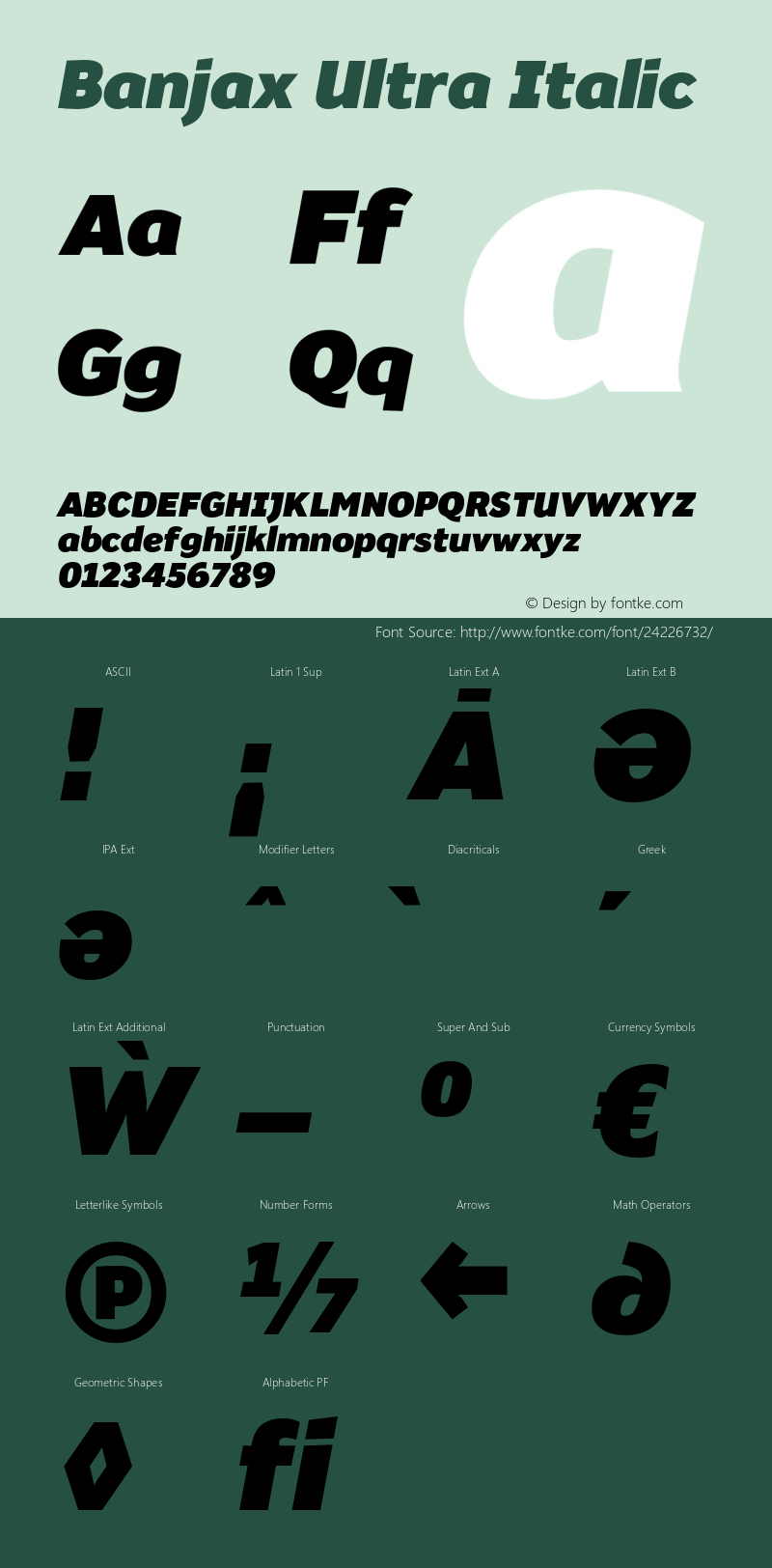 Banjax Ultra Italic Version 1.000;PS 001.000;hotconv 1.0.88;makeotf.lib2.5.64775 Font Sample