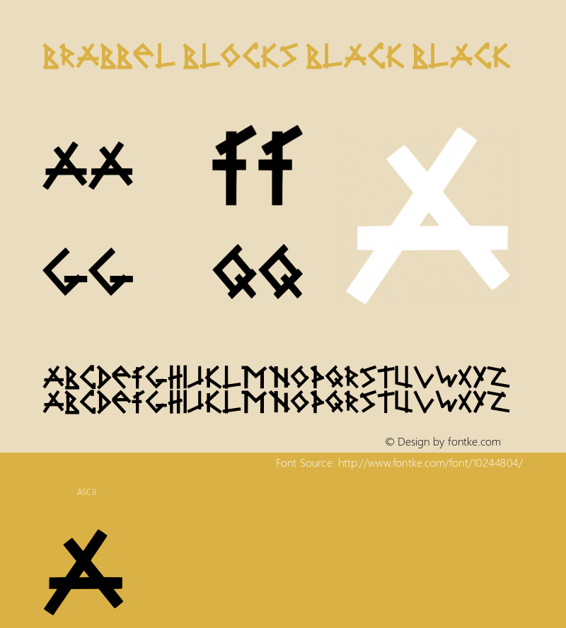 Brabbel Blocks Black Black Version 001.000 Font Sample