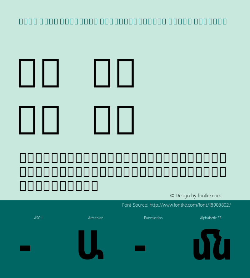 Noto Sans Armenian ExtraCondensed Extra Regular Version 1.902 Font Sample