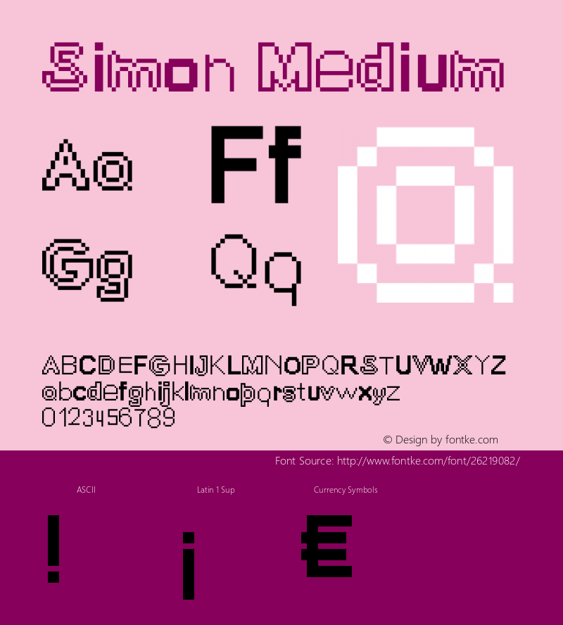 Simon Version 001.000 Font Sample