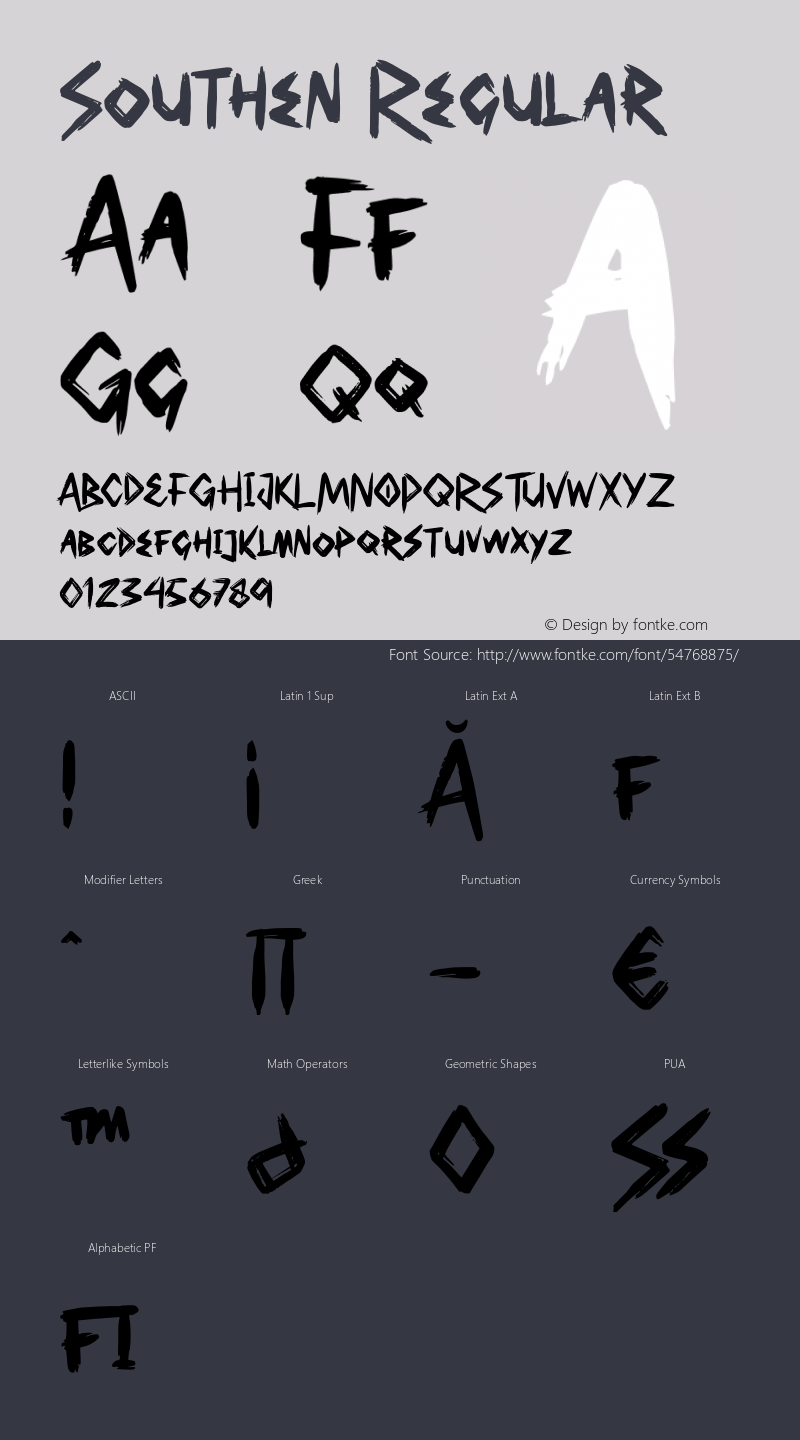 Southen Version 1.000;PS 001.001;hotconv 1.0.56 Font Sample