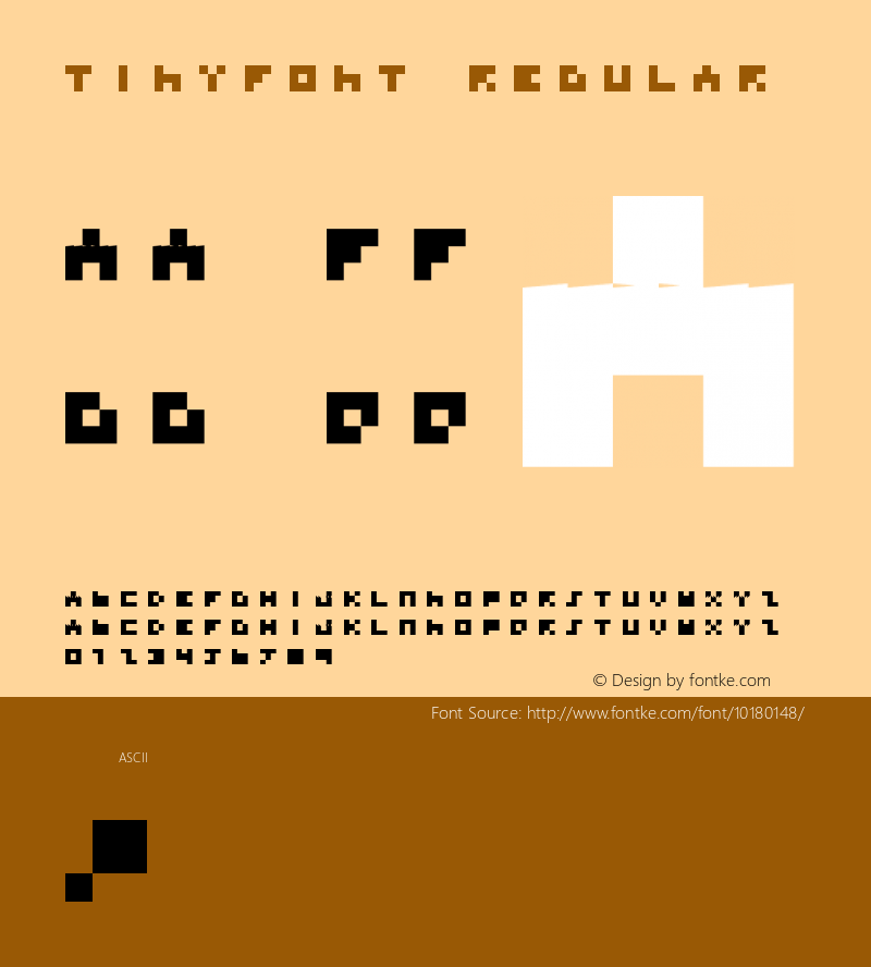 TINYFONT Regular 1.0 Font Sample