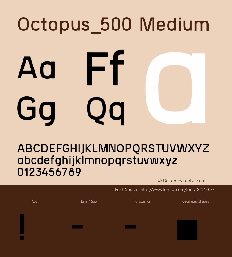 Octopus_500 Medium Version 1.0 Font Sample