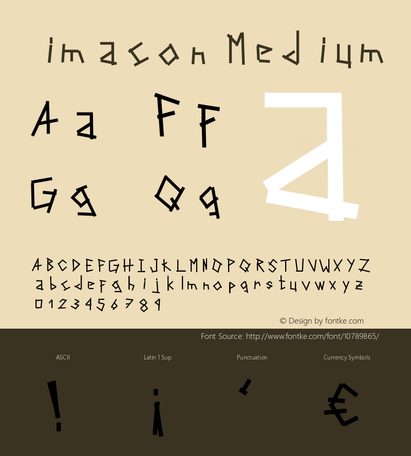 imacon Medium Version 001.000 Font Sample