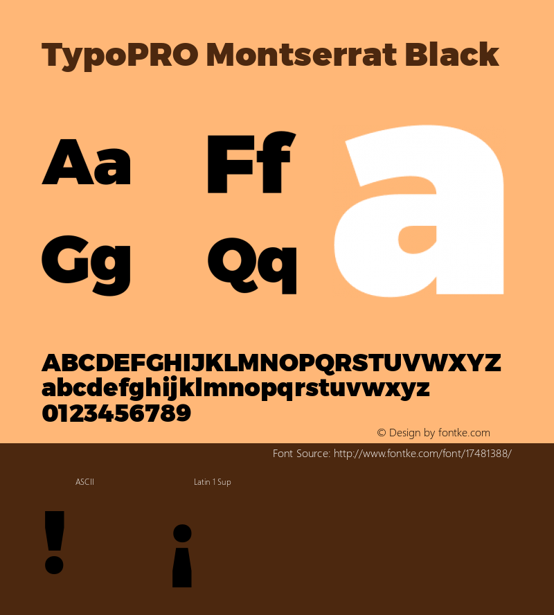 TypoPRO Montserrat Black Version 1.000;PS 002.000;hotconv 1.0.70;makeotf.lib2.5.58329 DEVELOPMENT; ttfautohint (v1.00) -l 8 -r 50 -G 200 -x 14 -D latn -f none -w G Font Sample