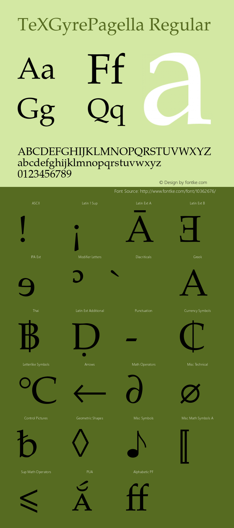 TeXGyrePagella Regular Version 2.004;PS 2.004;hotconv 1.0.49;makeotf.lib2.0.14853 Font Sample