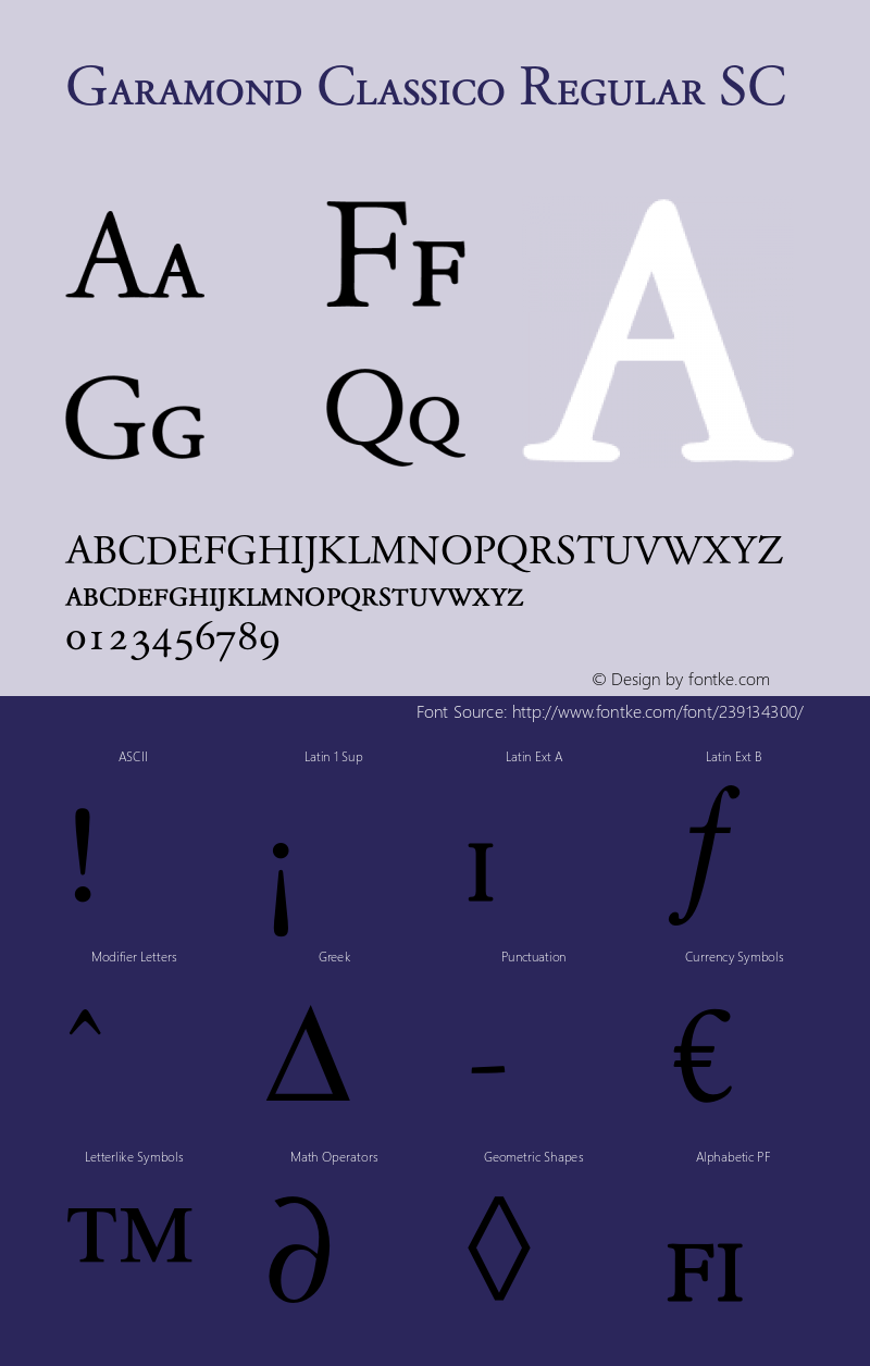 Garamond Classico SC Version 1.10图片样张