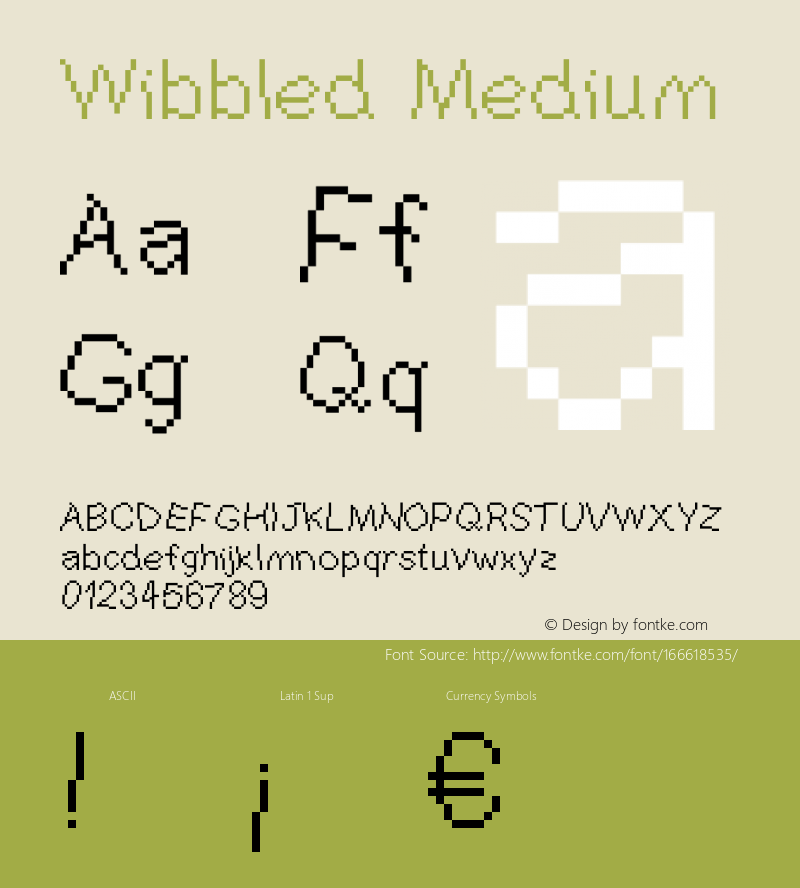 Wibbled Version 001.000 Font Sample
