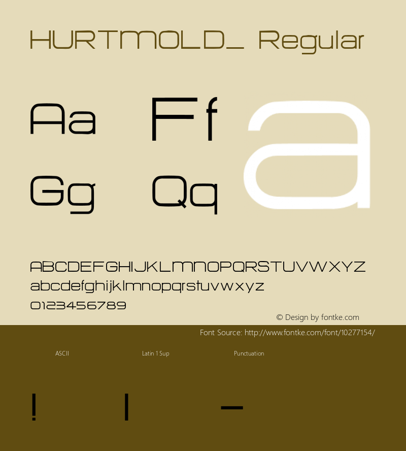 HURTMOLD_ Regular Macromedia Fontographer 4.1 25/8/2007 Font Sample