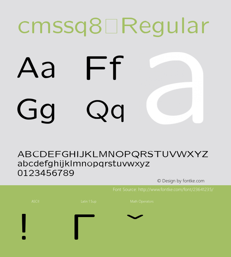 cmssq8 0.0 Font Sample