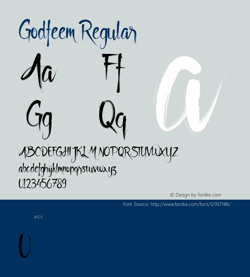 Godfeem Regular Version 1.000 Font Sample