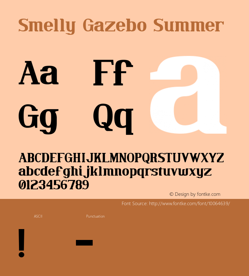 Smelly Gazebo Summer 1.0 Font Sample