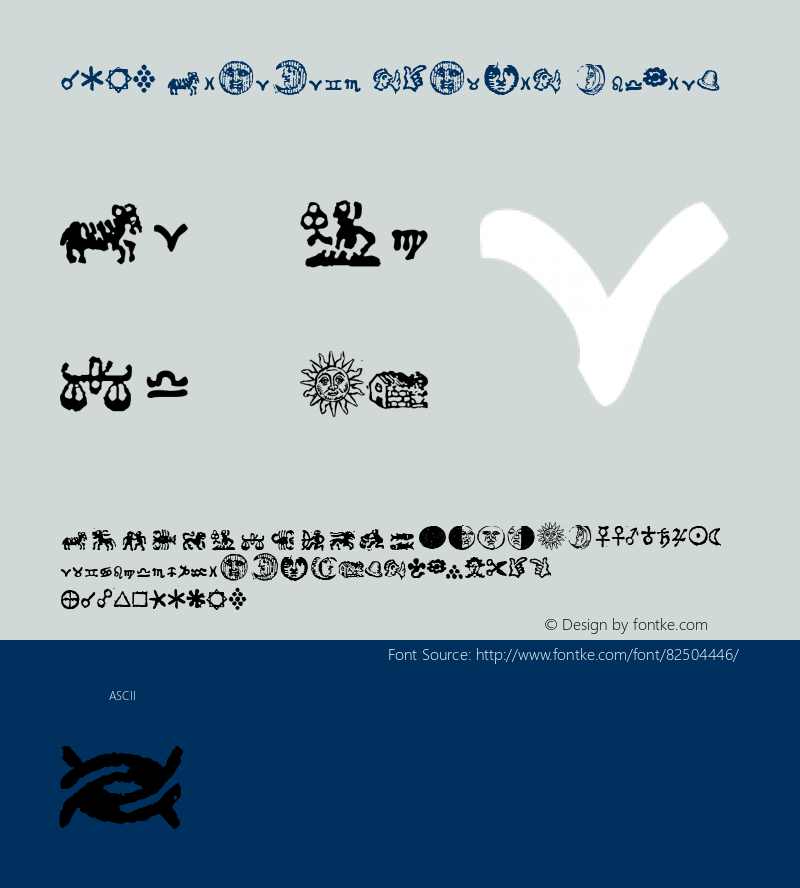 1689 Almanach symbols W05 Rg Version 1.00 Font Sample