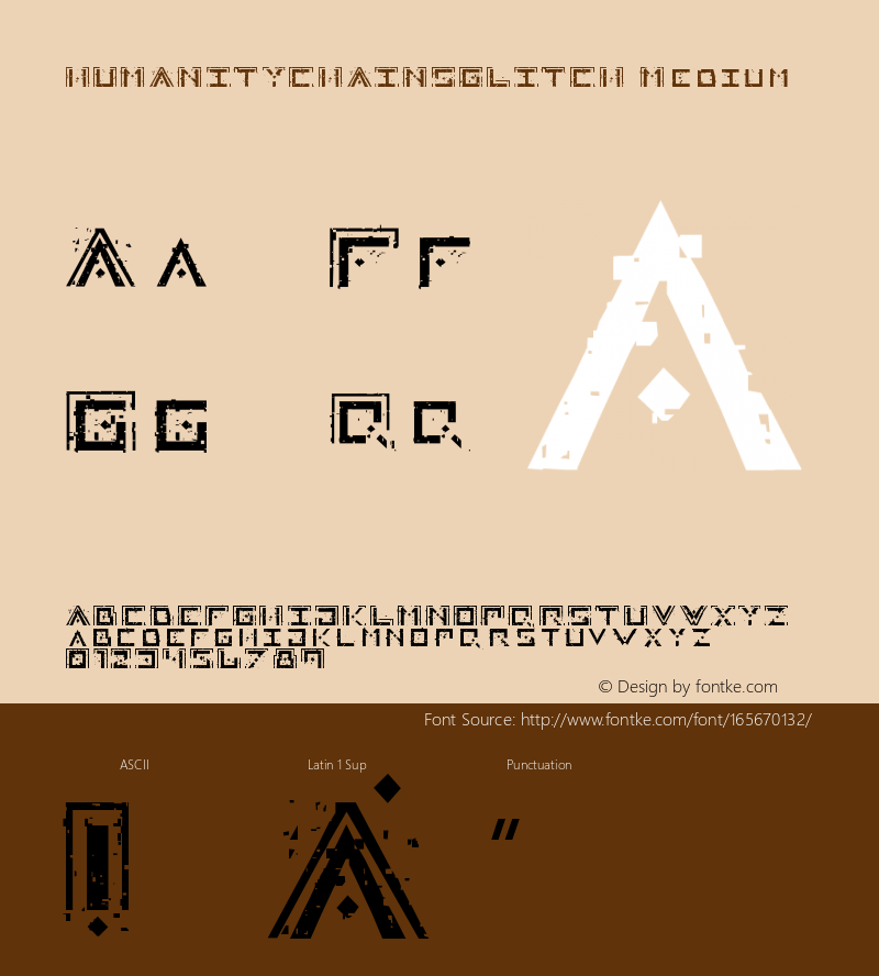 HUMANITYCHAINSGLITCH Version 001.000 Font Sample