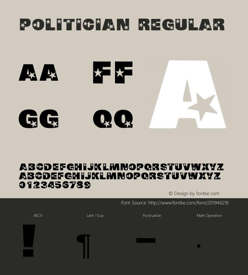Politician  Font Sample