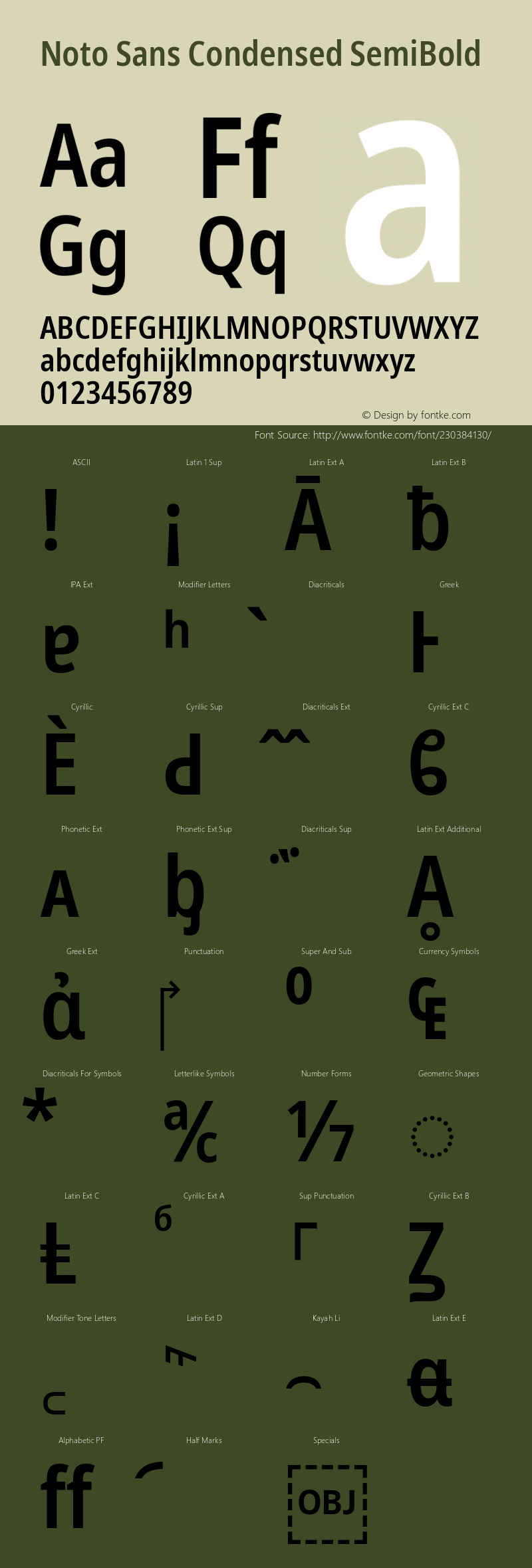 Noto Sans Condensed SemiBold Version 2.008; ttfautohint (v1.8) -l 8 -r 50 -G 200 -x 14 -D latn -f none -a qsq -X 