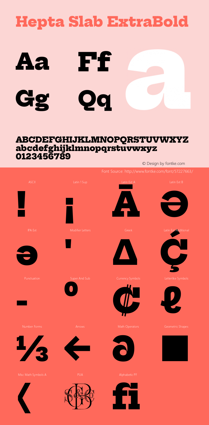 Hepta Slab ExtraBold Version 1.100 Font Sample