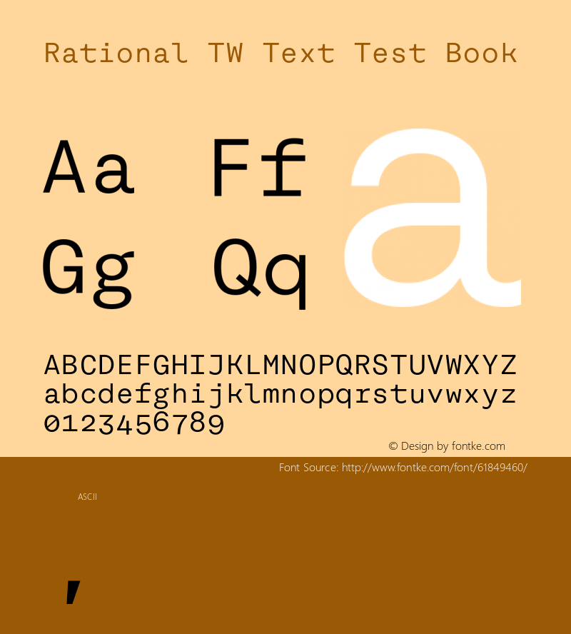 Rational TW Text Test Book Version 1.000;PS 001.000;hotconv 1.0.88;makeotf.lib2.5.64775 Font Sample