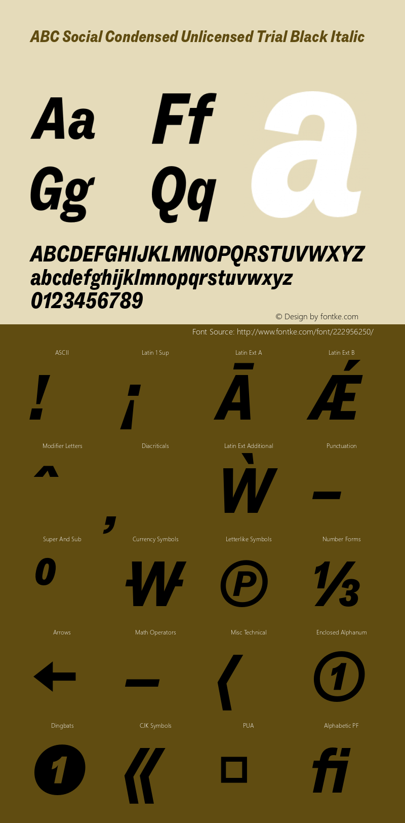 ABC Social Condensed Unlicensed Trial Black Italic Version 1.000;Unlicensed Trial图片样张