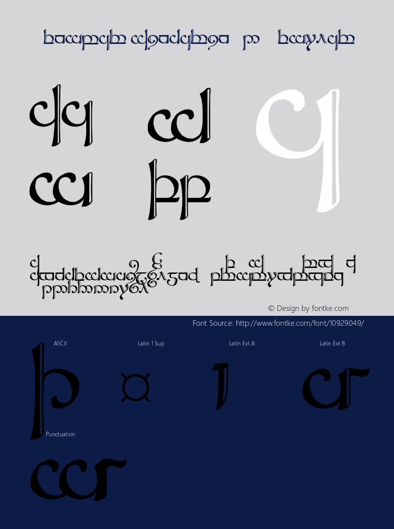 Tengwar Sindarin-2 Regular Version 0.0 Font Sample